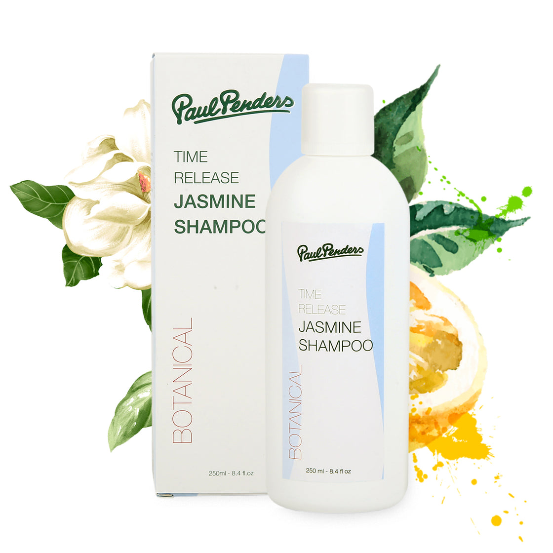 Paul Penders Time Release Jasmine Natural Shampoo For Deep Cleanse & Dry Scalp Treatment 250ml